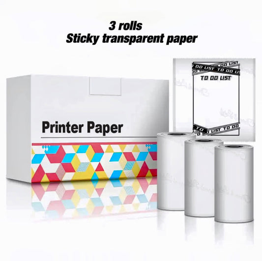 Sticky transparent paper